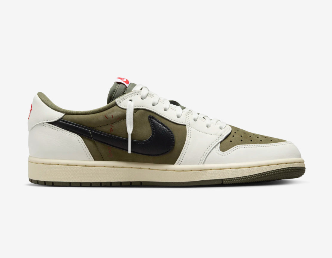 Air Jordan 1 Low x Travis Scott 'Reverse Olive' | airdrizzykicks.com