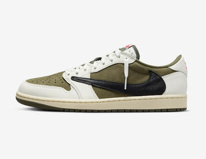 Air Jordan 1 Low x Travis Scott ‘Reverse Olive’ - airdrizzykicks.com