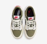 AIR JORDAN 1 LOW X TRAVIS SCOTT ‘REVERSE OLIVE’ TD/PS - airdrizzykicks.com
