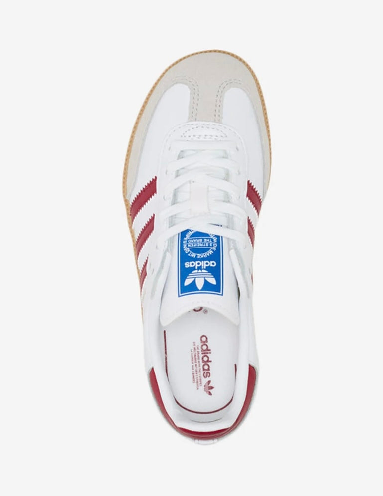 Adidas Samba OG C 'White Collegiate Burgundy Gum' PreSchool–  airdrizzykicks.com