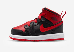 Air Jordan 1 Mid 'Alternate Bred Toe' TD - airdrizzykicks.com