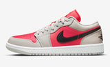 Air Jordan 1 Retro Low "Light Iron Ore Siren Red" - airdrizzykicks.com