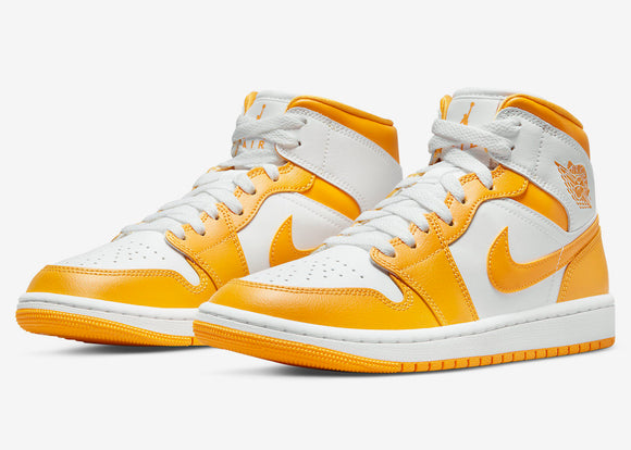 Nike Air Jordan 1 Mid Womens- (University Gold) - airdrizzykicks.com